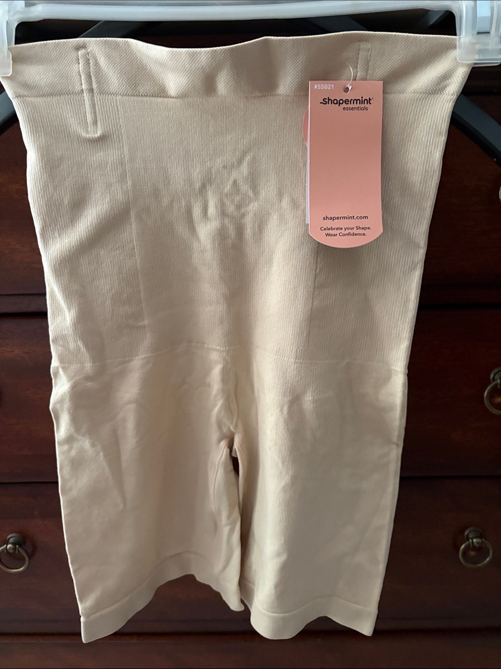Shapermint Beige High-Waist Shaping Shorts